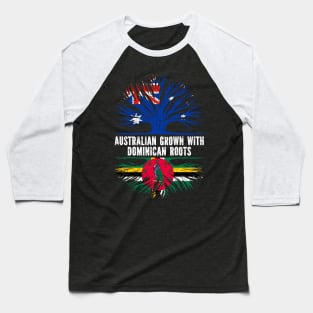 Australian Grown with Dominican Roots Australia Flag Baseball T-Shirt